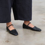 ATP Atelier Petina Nappa Mary Jane Flat in Black