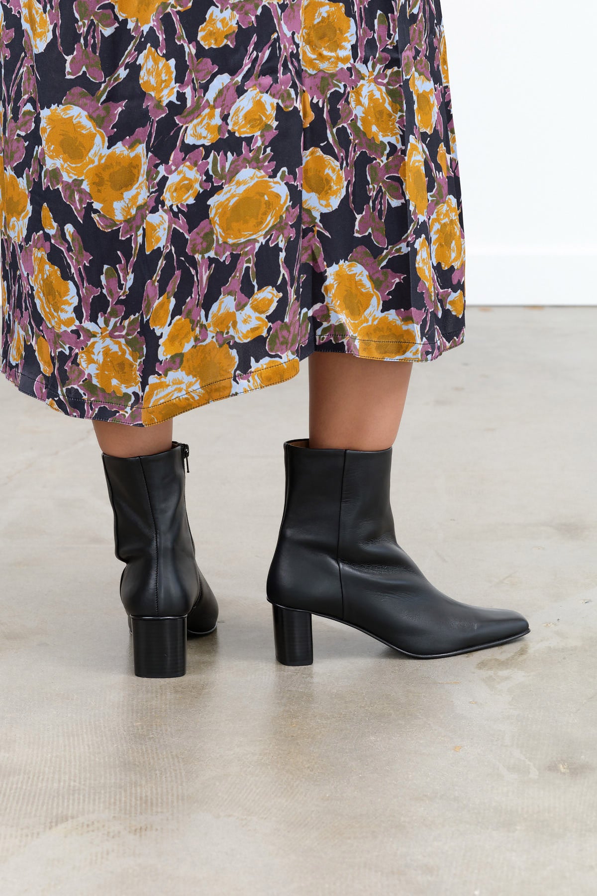 Black Praia Nappa Ankle Boot by ATP Atelier