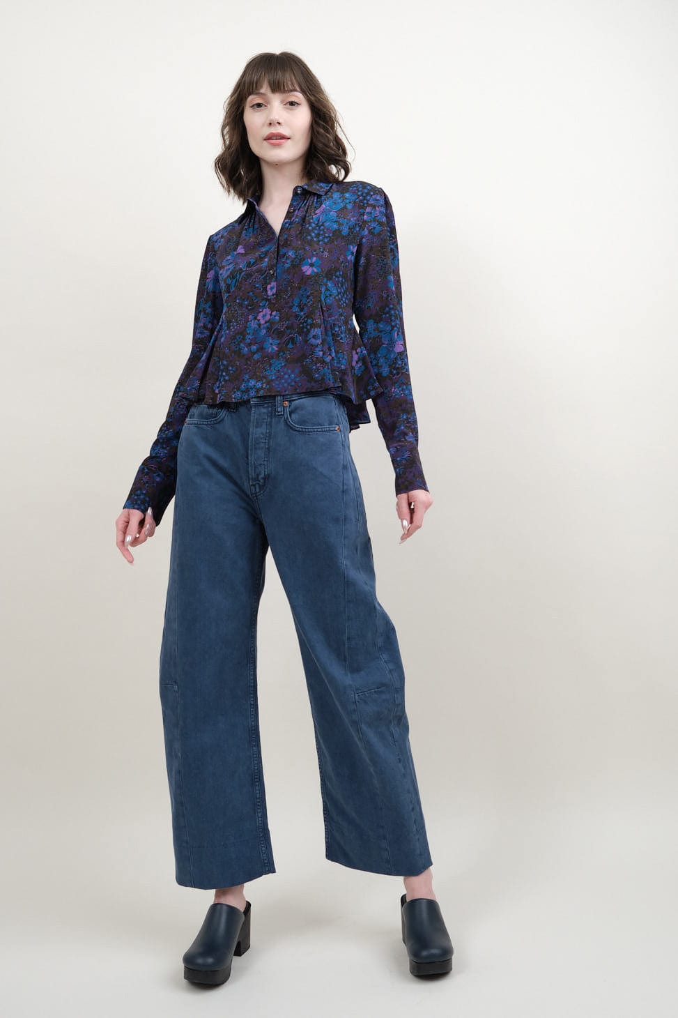 Slim Lasso Jean in Bluebell Overdye
