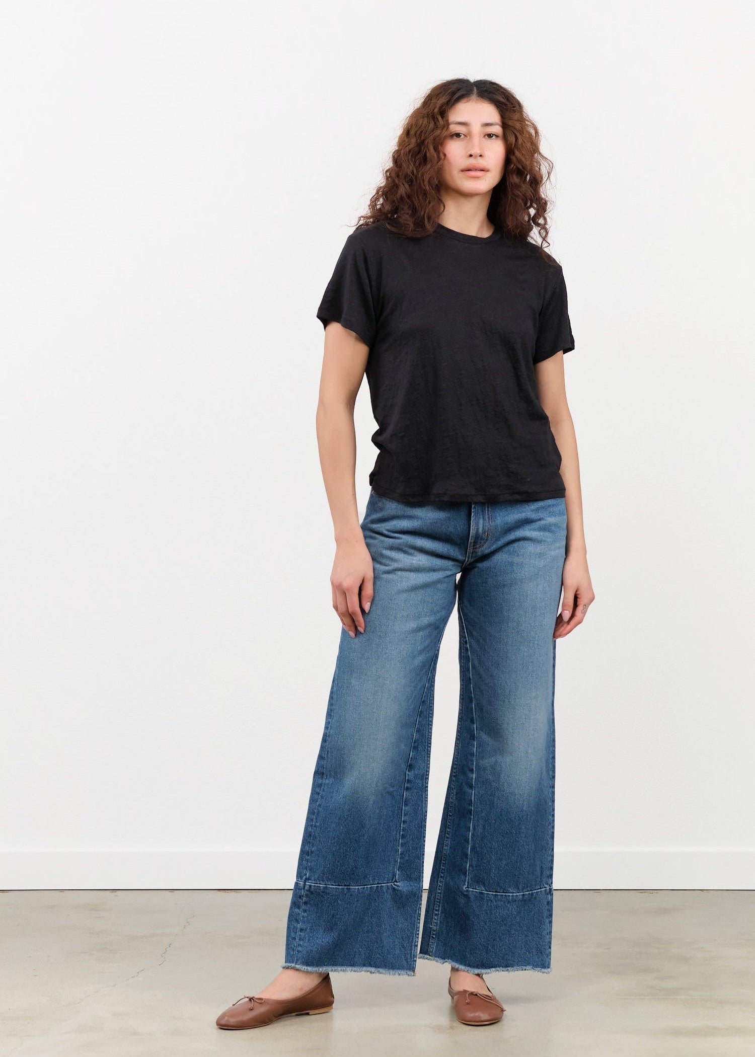 B Sides Jeans Apparel Womens Denim Marcel Culotte in Joni Wash