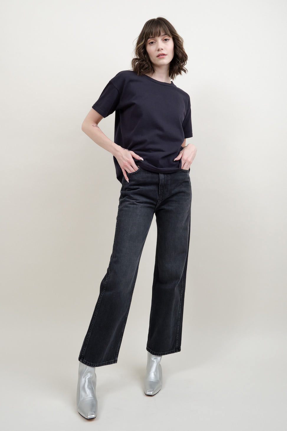 Plein High Straight Jean in Stil Black