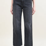 Front of Plein High Straight Jean in Stil Black