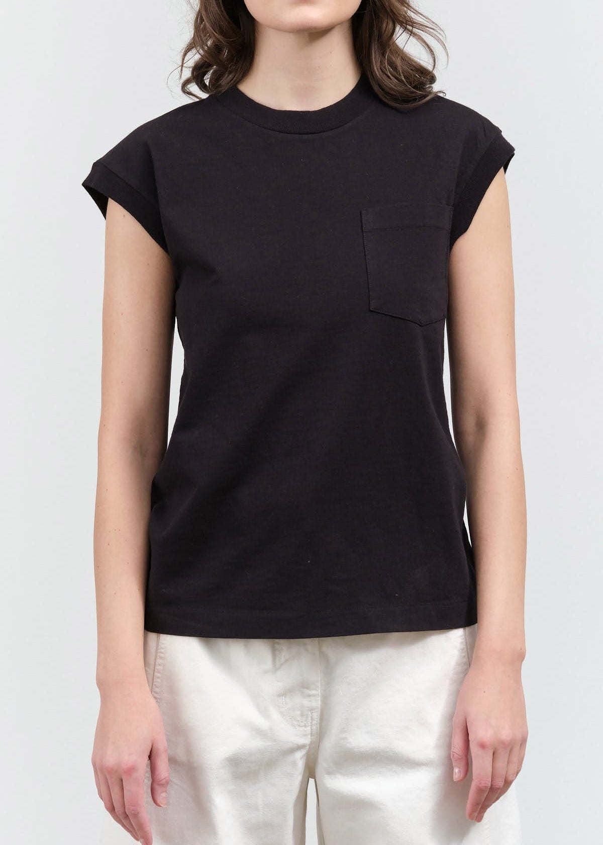 B Sides Jeans Apparel Womens Tees Pocket Tank in Stil Black