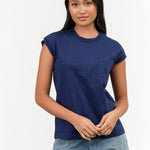 B Sides Jeans Pocket Tank in Van Blue