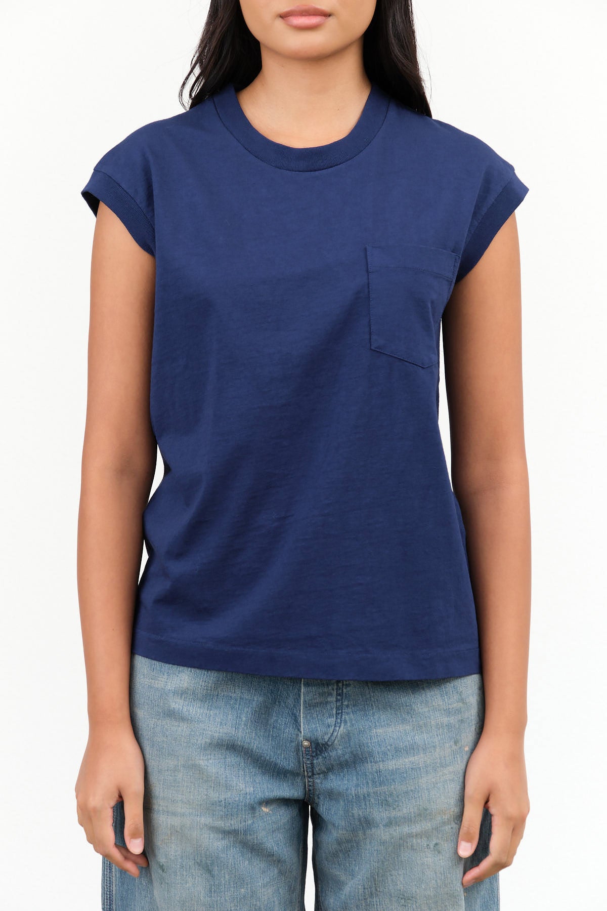 Pocket Tank by B Sides Jeans in Van Blue