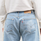 B Sides Jeans Designer Brand Vintage Indigo and Natural White Denim 
Reworked Slouch Jean Wide Leg