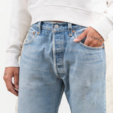 Vintage Indigo and Natural Denim Reworked Slouch Jean by B Sides Jeans