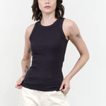 B Sides Jeans Rib Tank in Marine Overdye