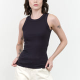 B Sides Jeans Rib Tank in Marine Overdye