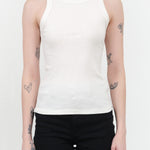 Rib Tank by B Sides Jeans in Snow White