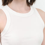 Snow White Rib Tank by B Sides Jeans