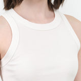 Snow White Rib Tank by B Sides Jeans