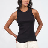 B Sides Jeans Rib Tank in Stil Black