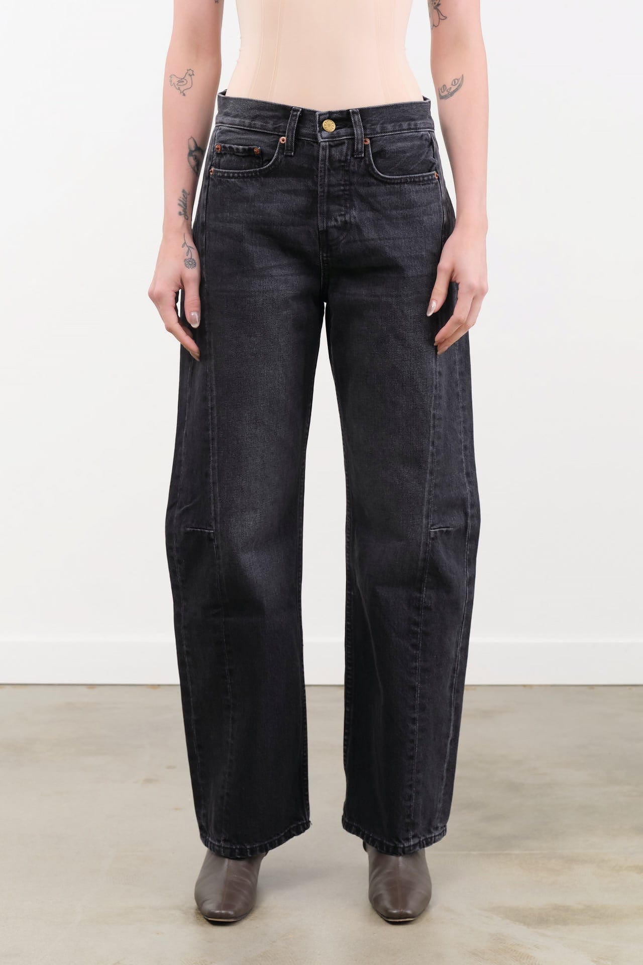 B Sides Jeans Apparel Womens Denim Slim Lasso Jean in Stil Black