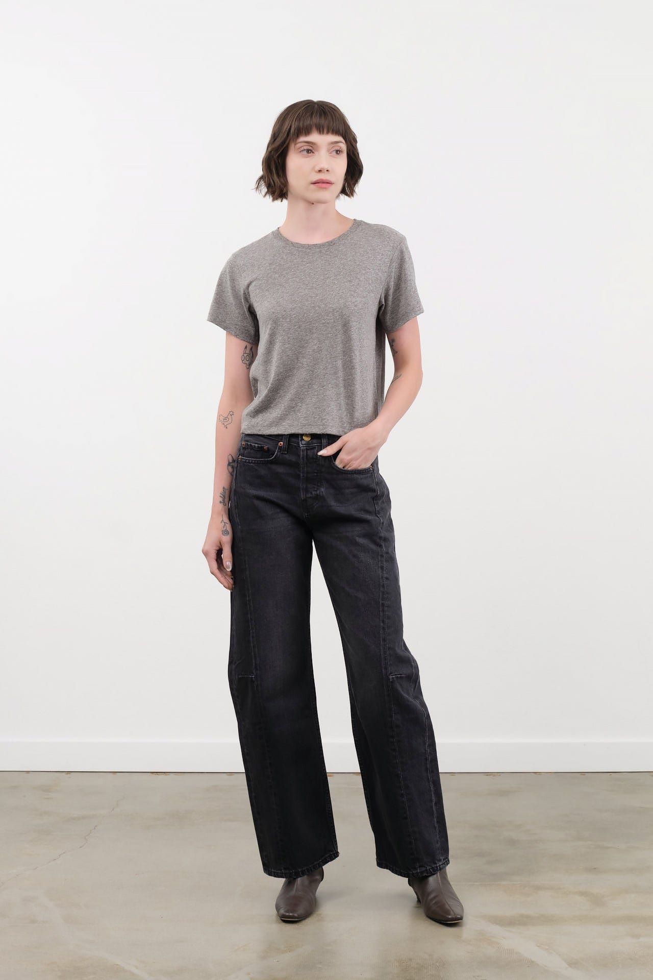 B Sides Jeans Apparel Womens Denim Slim Lasso Jean in Stil Black