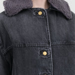 Stil Black Stadium Jacket with Collar by B Sides Jeans