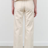 Cream White Plein High Rise Waist Straight Leg in Light Clair Rinse by B Sides