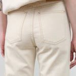 Plein High Rise Waist Straight Leg in Light Clair Rinse Cream White by B Sides