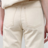 Plein High Rise Waist Straight Leg in Light Clair Rinse Cream White by B Sides