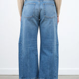 B Sides Jeans High Waisted Curved Wide Leg Blue Denim in Hyde Wash