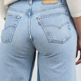 B Sides Jeans Apparel Womens Denim Reworked Culotte in Vintage Indigo