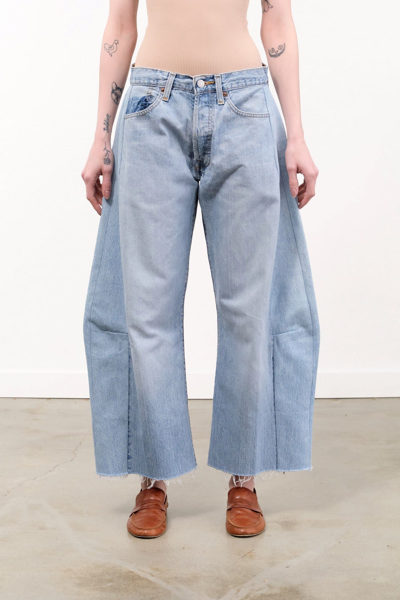 【B SIDES】UP CYCLE VINTAGE WIDE DENIM B Sides Vintage Indigo Reworked Slouch Jean – Baby & Company