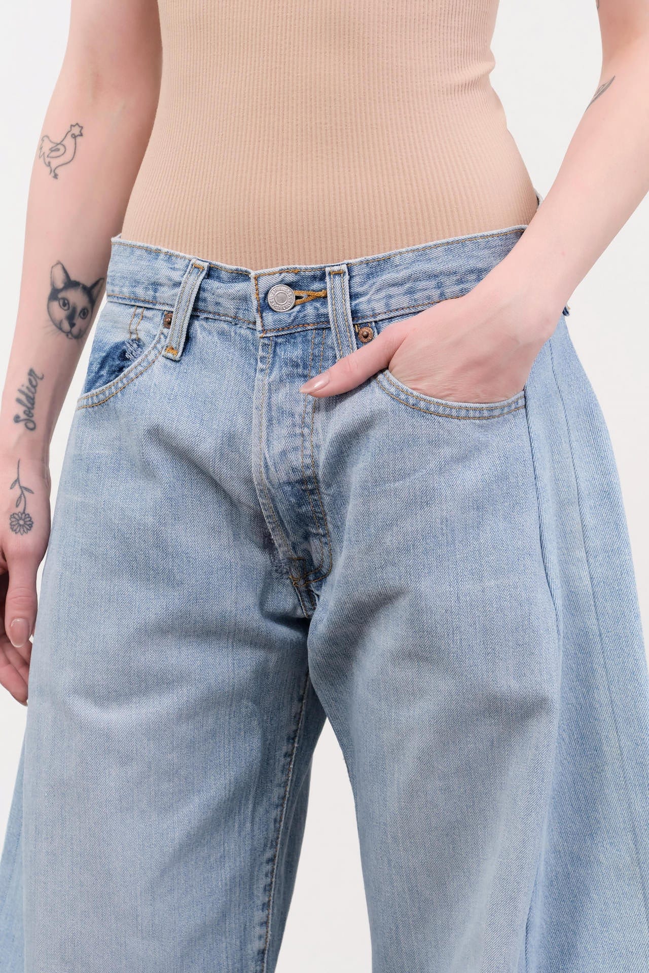 B Sides Jeans Apparel Womens Denim Vintage Lasso Jean in Vintage Indigo
