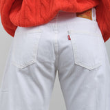 Rear view of Vintage Lasso Jean in Ecru White