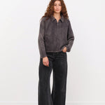 B Sides Jeans Apparel Womens Denim Vintage Reworked Culotte in Vintage Black