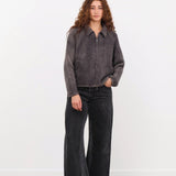 B Sides Jeans Apparel Womens Denim Vintage Reworked Culotte in Vintage Black
