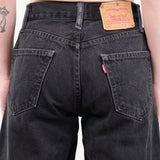 B Sides Jeans Apparel Womens Denim Vintage Reworked Culotte in Vintage Black