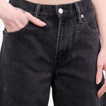 B Sides Jeans Apparel Womens Denim Vintage Reworked Culotte in Vintage Black