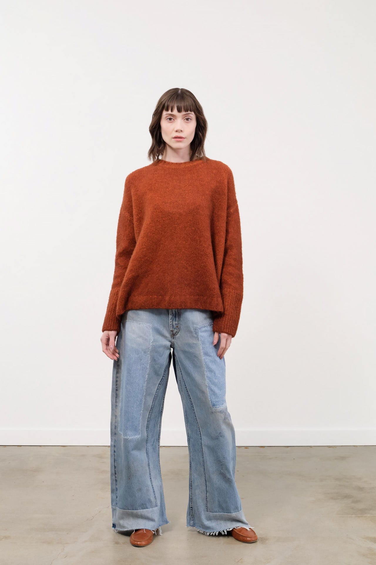 B Sides Jeans Apparel Womens Denim Vintage Reworked Culotte in Vintage Indigo