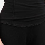 Baserange Apparel Womens Tees Omato 3/4 Tee Shirt in Black