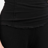 Baserange Apparel Womens Tees Omato 3/4 Tee Shirt in Black