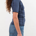 Baserange Apparel Womens Tees Omato 3/4 Tee Shirt in Preston Blue