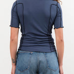 Baserange Apparel Womens Tees Omato 3/4 Tee Shirt in Preston Blue