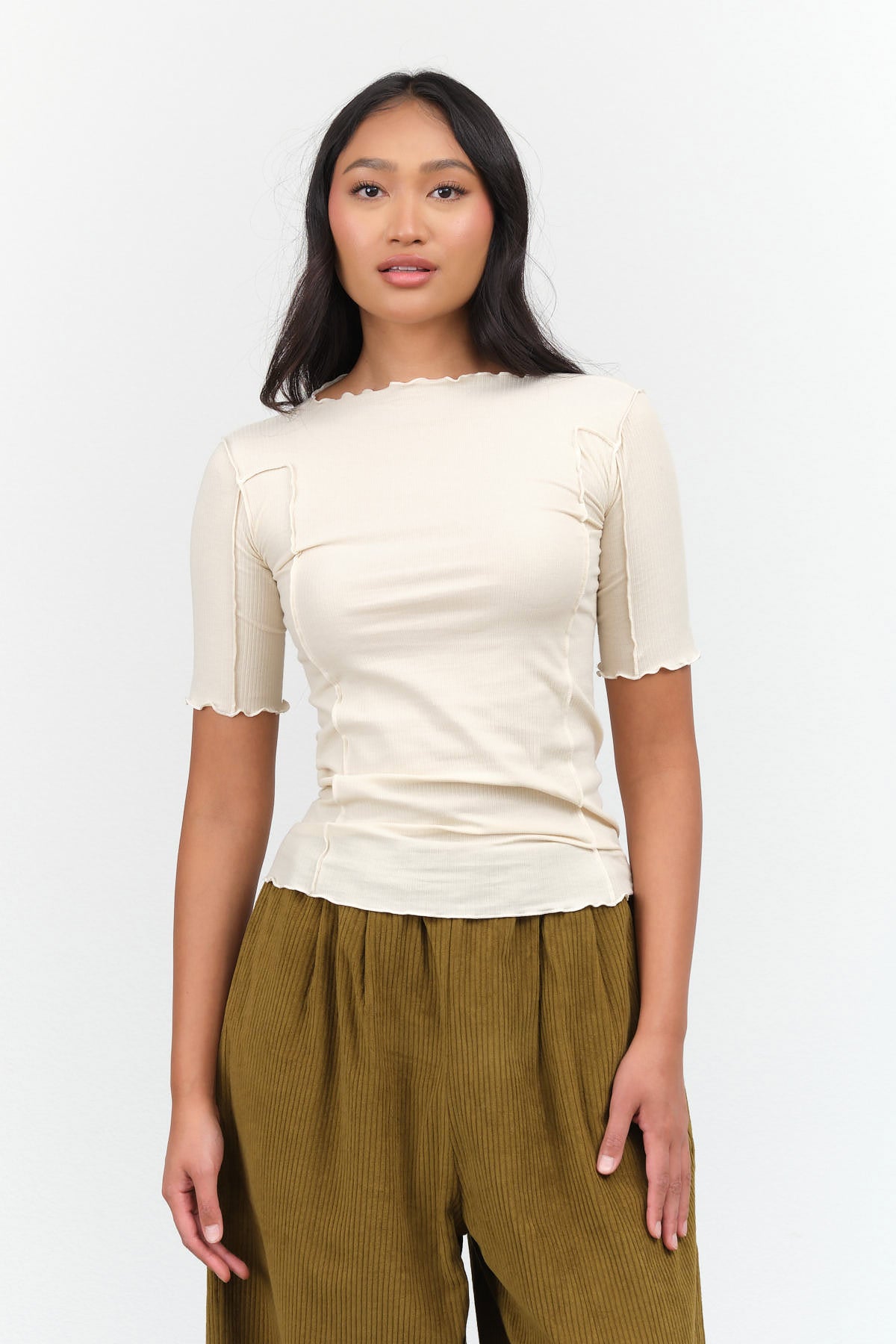 Baserange Omato 3/4 Top in Off White 