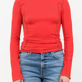 Omato Long Sleeve Tee in My Red