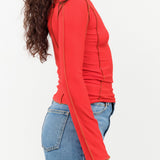 Omato Long Sleeve Tee in My Red