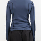 Baserange Apparel Womens Tees Omato Long Sleeve Tee in Preston Blue