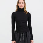 Baserange Apparel Womens Tees Omato Turtleneck in Black