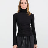 Baserange Apparel Womens Tees Omato Turtleneck in Black