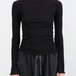 Baserange Apparel Womens Tees Omato Turtleneck in Black