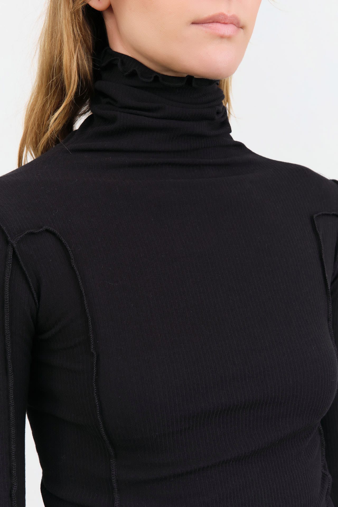 Baserange Apparel Womens Tees Omato Turtleneck in Black