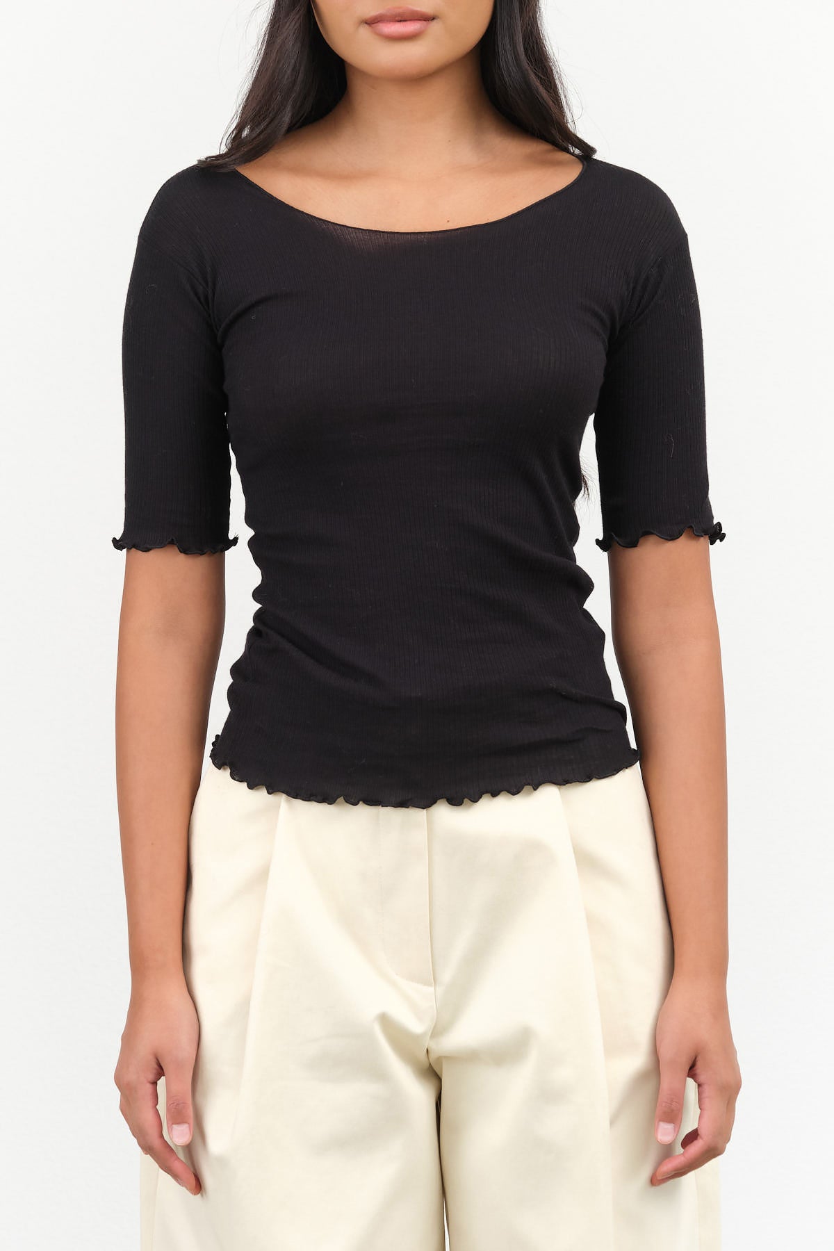 Pama 3/4 Top by Baserange in Black