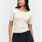 Baserange Pama 3/4 Top in Off White