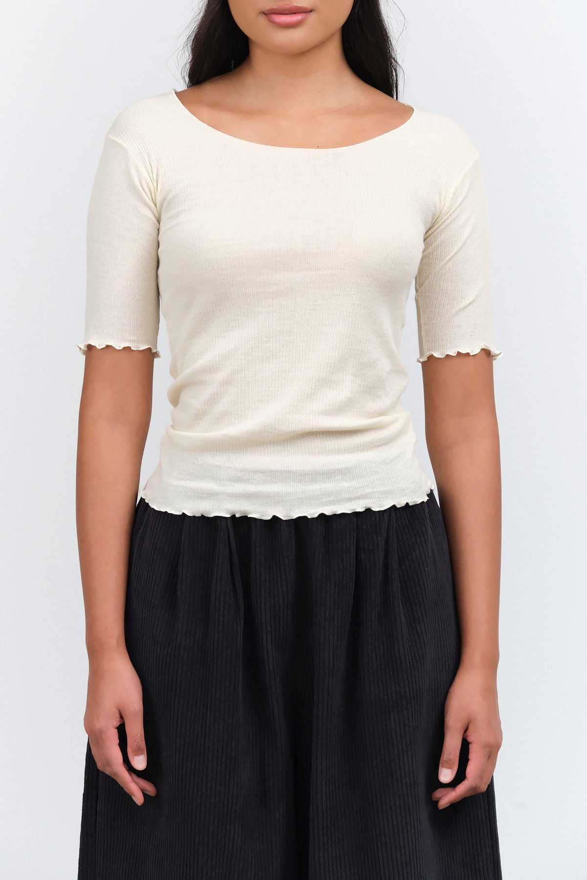 Pama 3/4 Top by Baserange in Off White