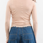 Baserange Apparel Womens Tees Pama Long Sleeve Tee in Beige