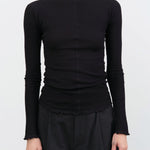 Baserange Apparel Womens Tees Pama Long Sleeve Tee in Black
